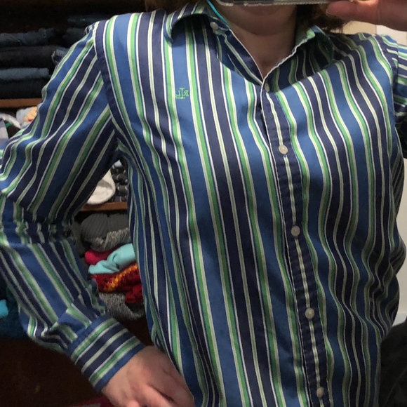 Lauren by Ralph Lauren Striped Button Down - Picture 3 of 9